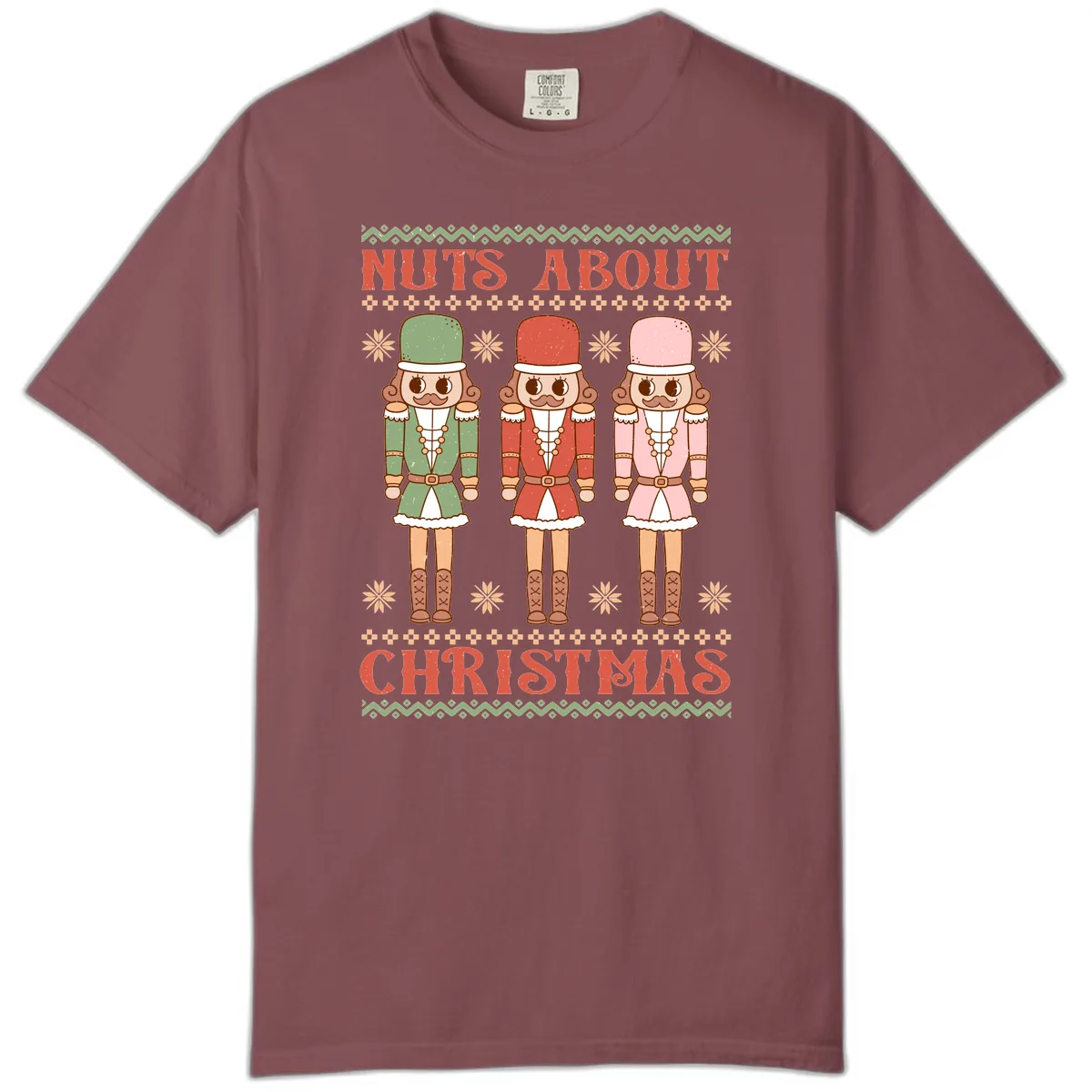 Nuts About Christmas Nutcrackers Comfort Color in Brick