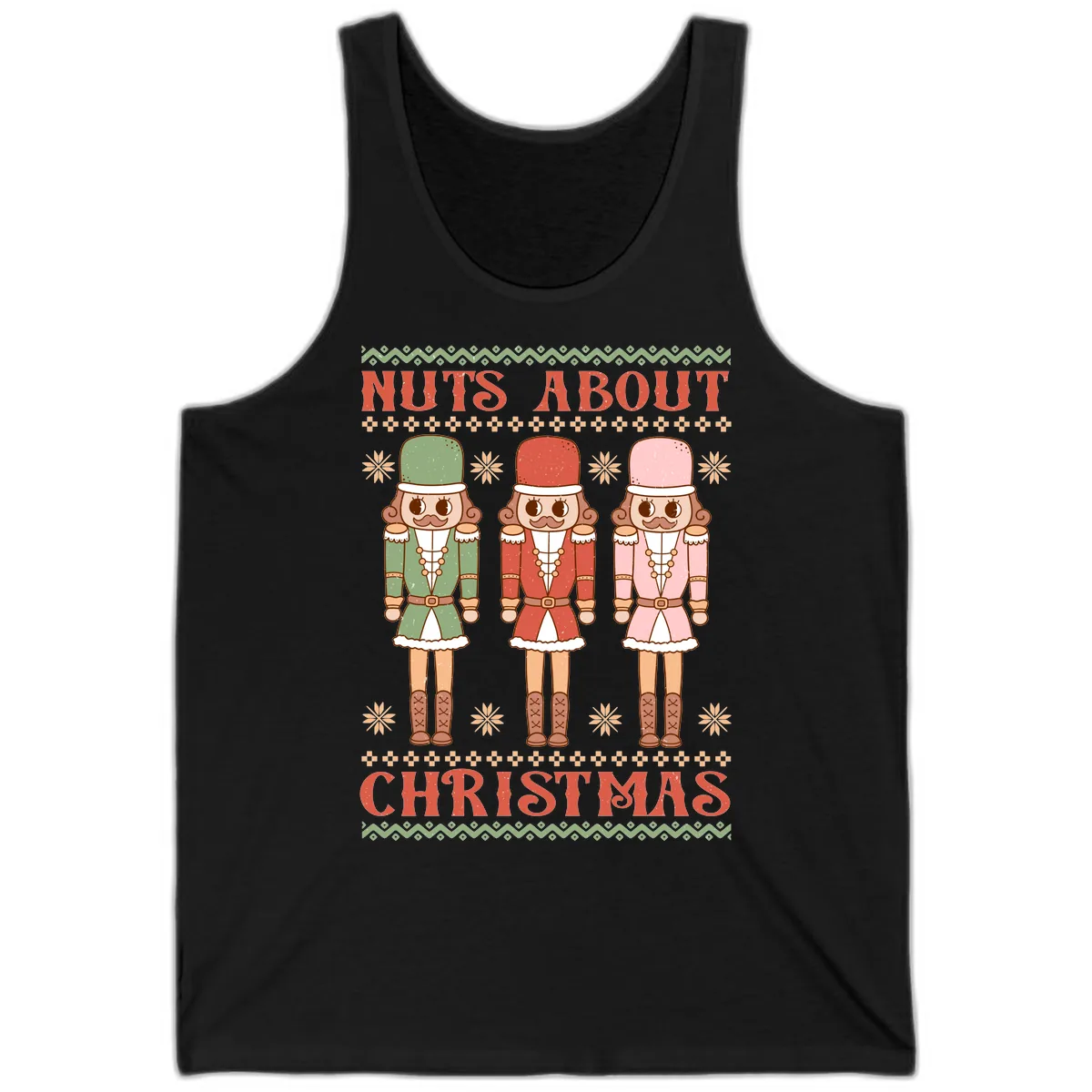Nuts About Christmas Nutcrackers Tank in Black