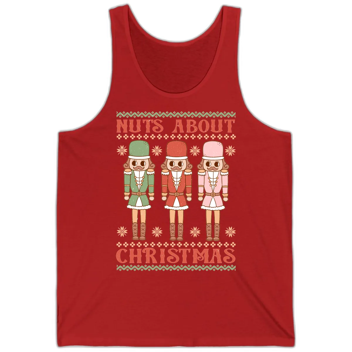 Nuts About Christmas Nutcrackers Tank in Red