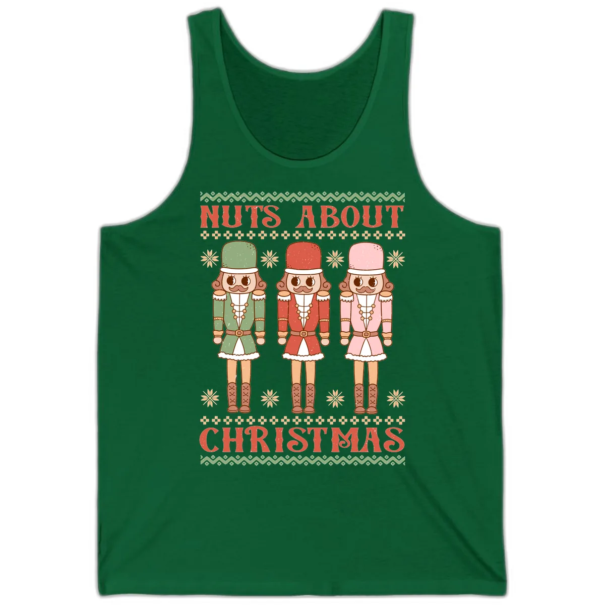 Nuts About Christmas Nutcrackers Tank in Kelly