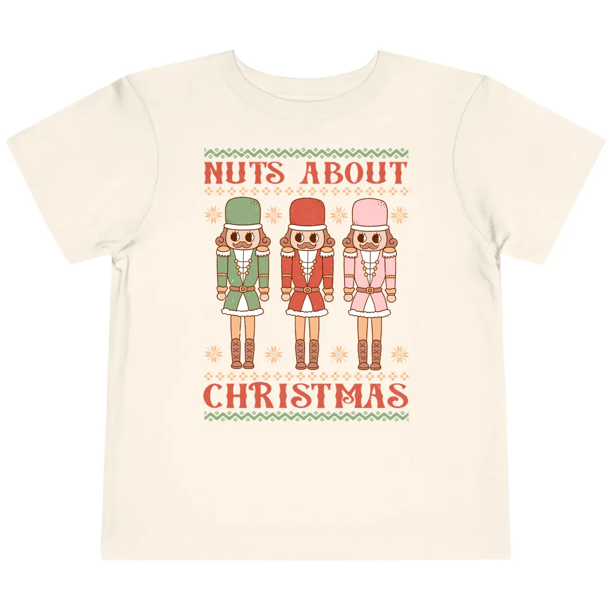 Nuts About Christmas Nutcrackers Toddler T-Shirt in Natural