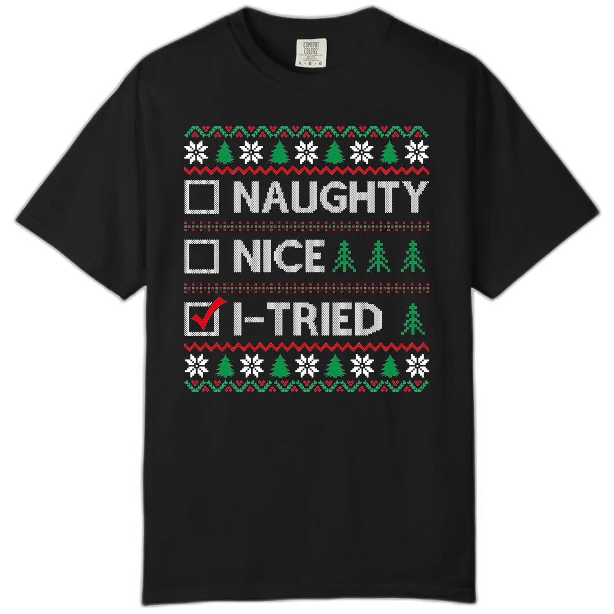 Checklist I Tried Christmas Sweater Comfort Color in Black