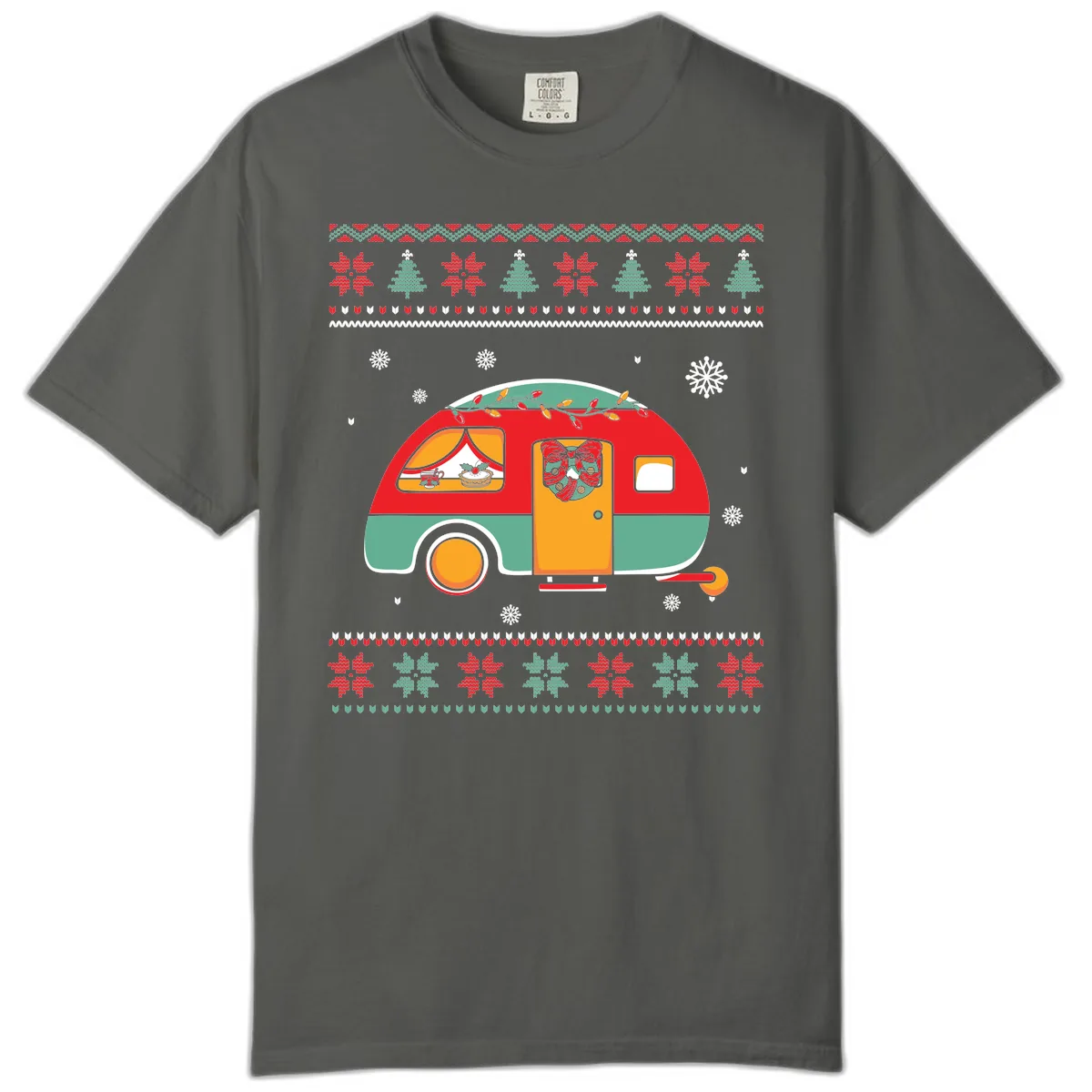 Christmas Camper Caravan Holiday Design Comfort Color in Pepper