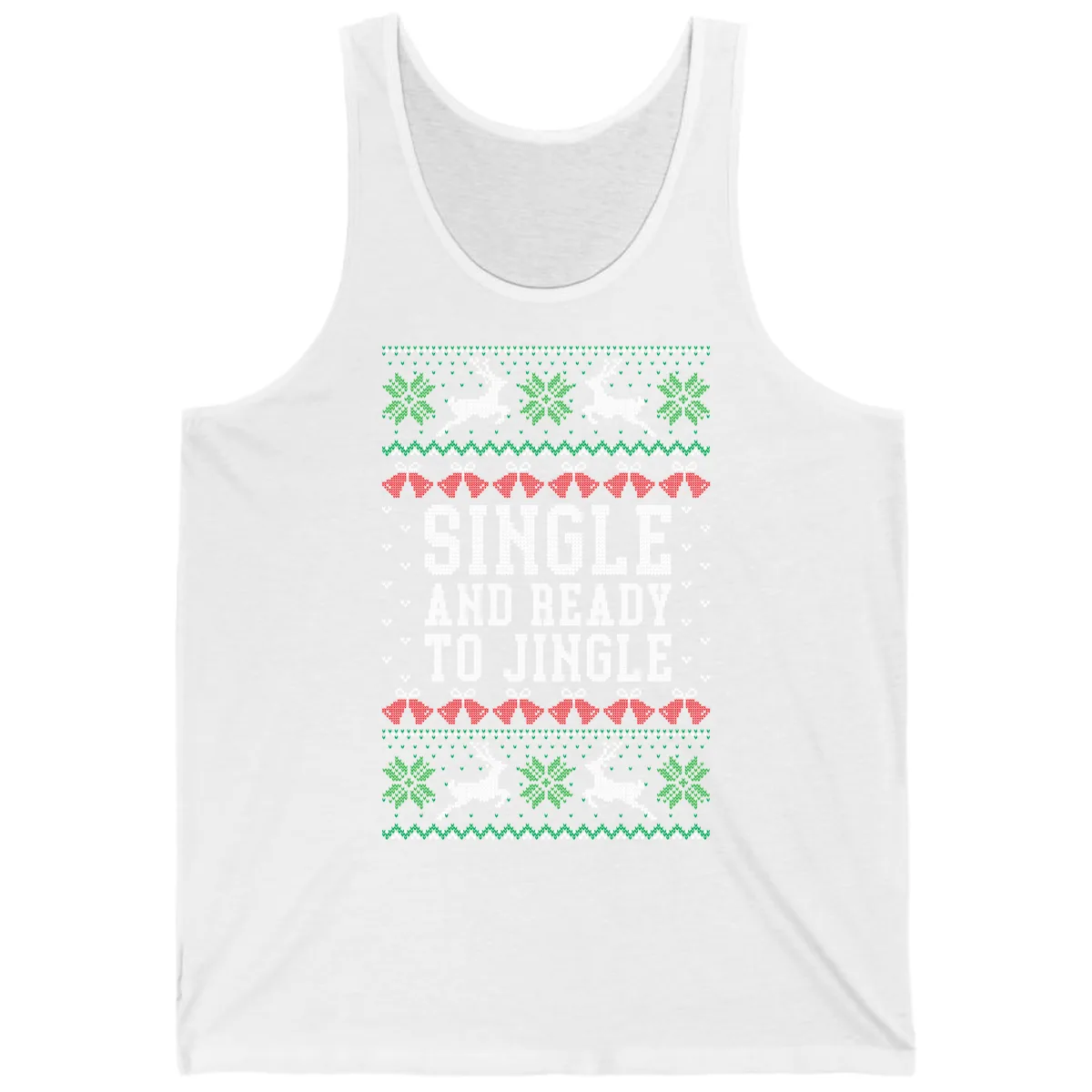 Single And Ready To Jingle Tank in White