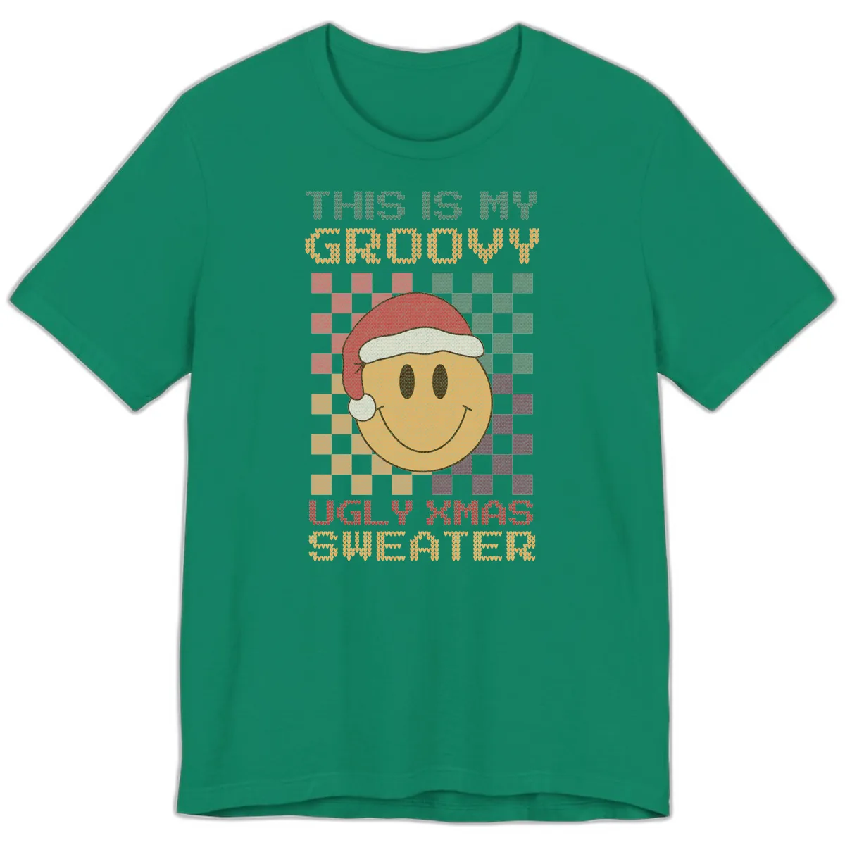 This Is My Groovy Ugly Xmas Sweater Premium T-Shirt in Kelly