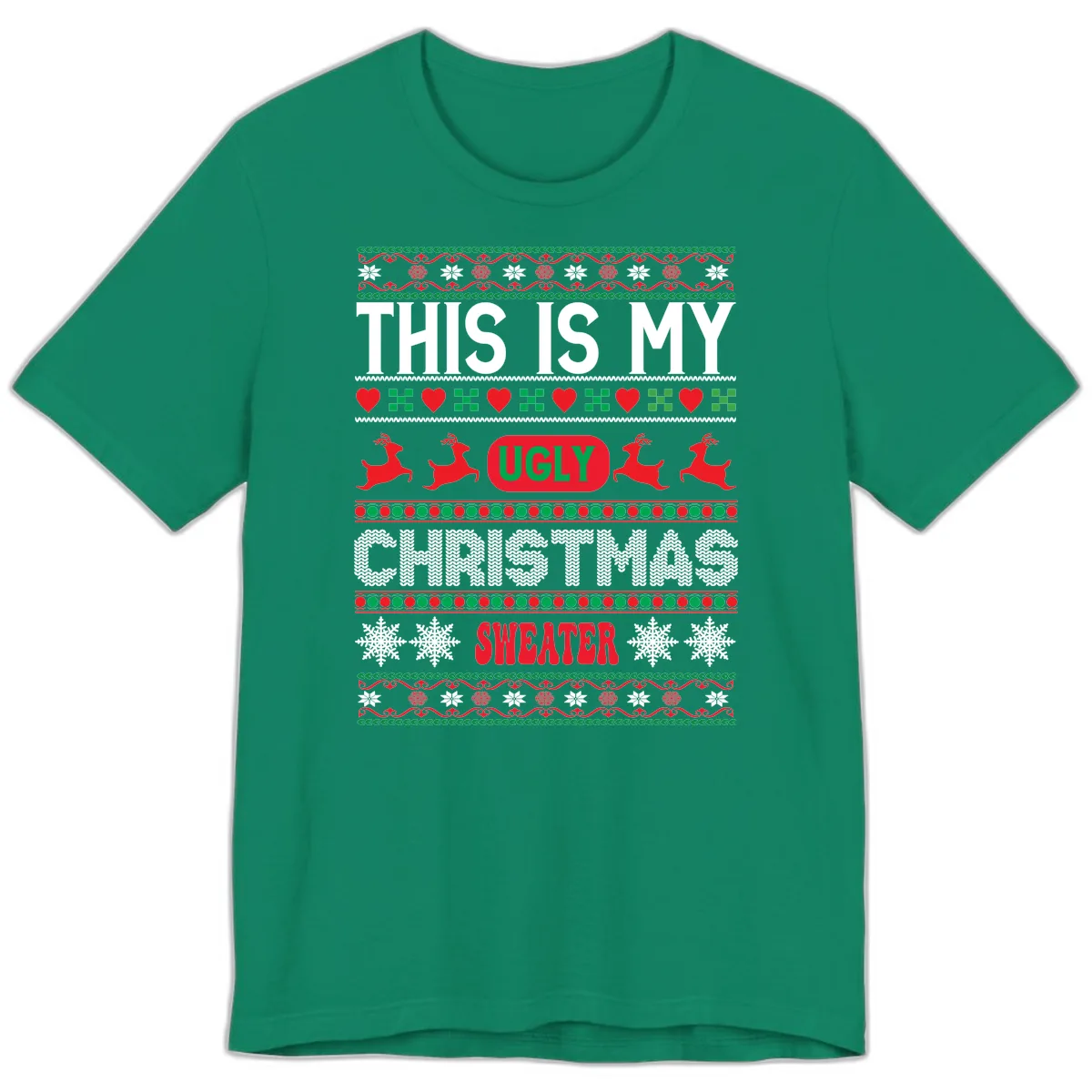 This Is My Ugly Christmas Sweater Premium T-Shirt in Kelly