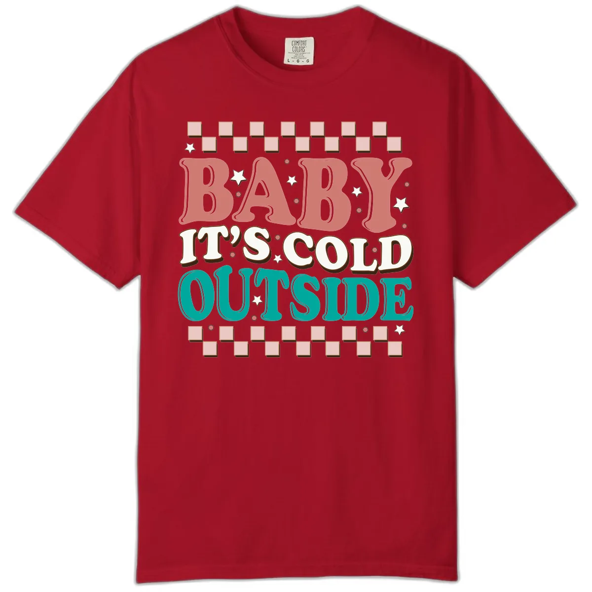 Baby It's Cold Outside Groovy Design Comfort Color in Red