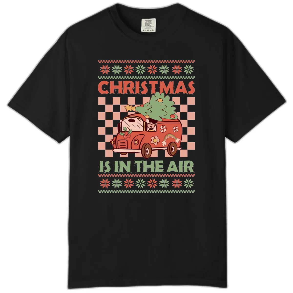 Christmas Is In The Air Van Comfort Color in Black