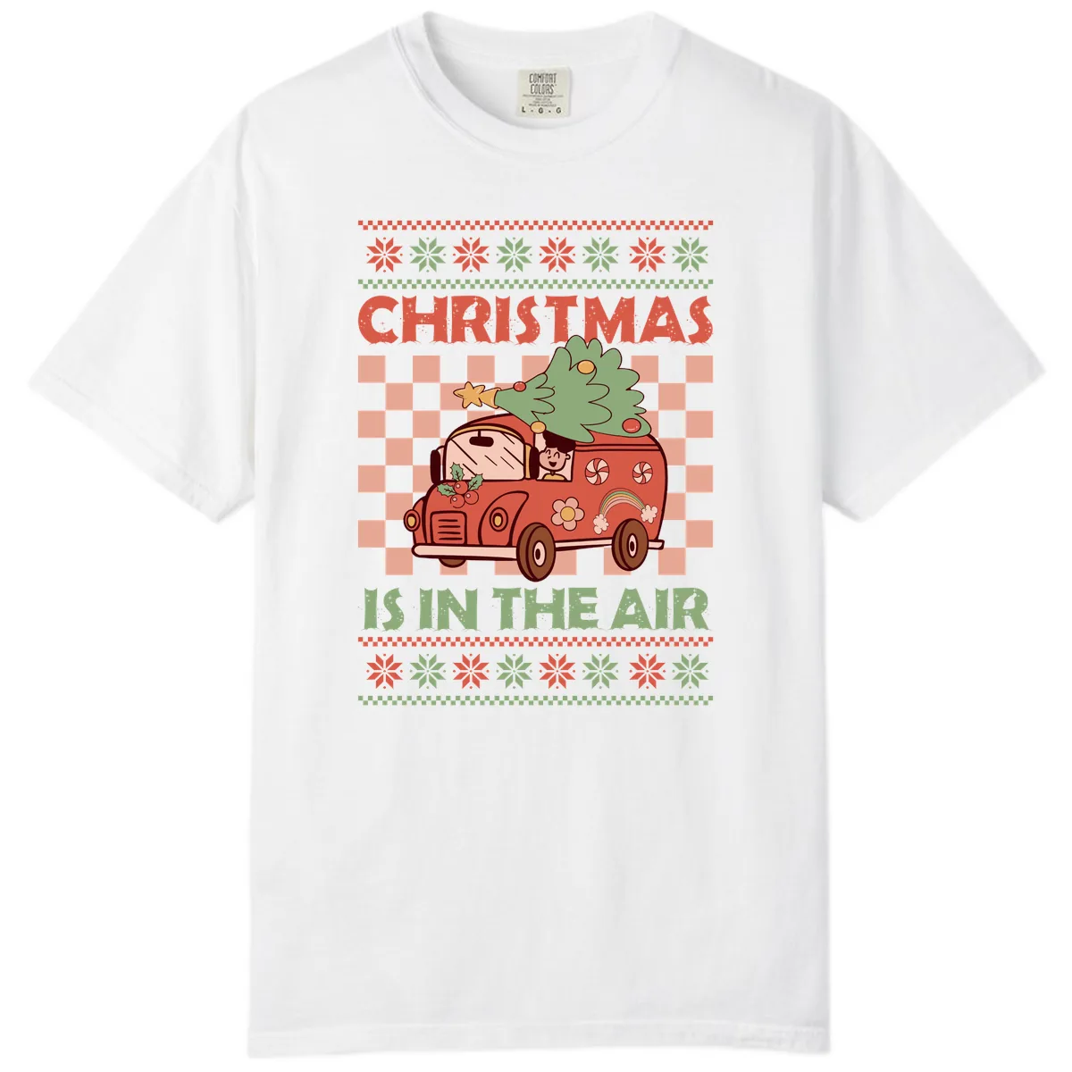 Christmas Is In The Air Van Comfort Color in White