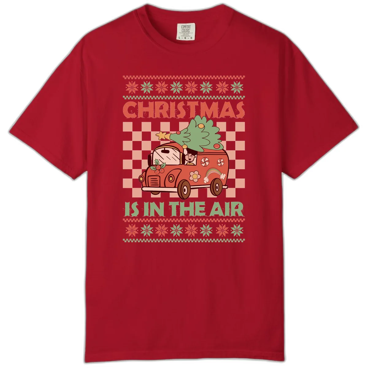 Christmas Is In The Air Van Comfort Color in Red