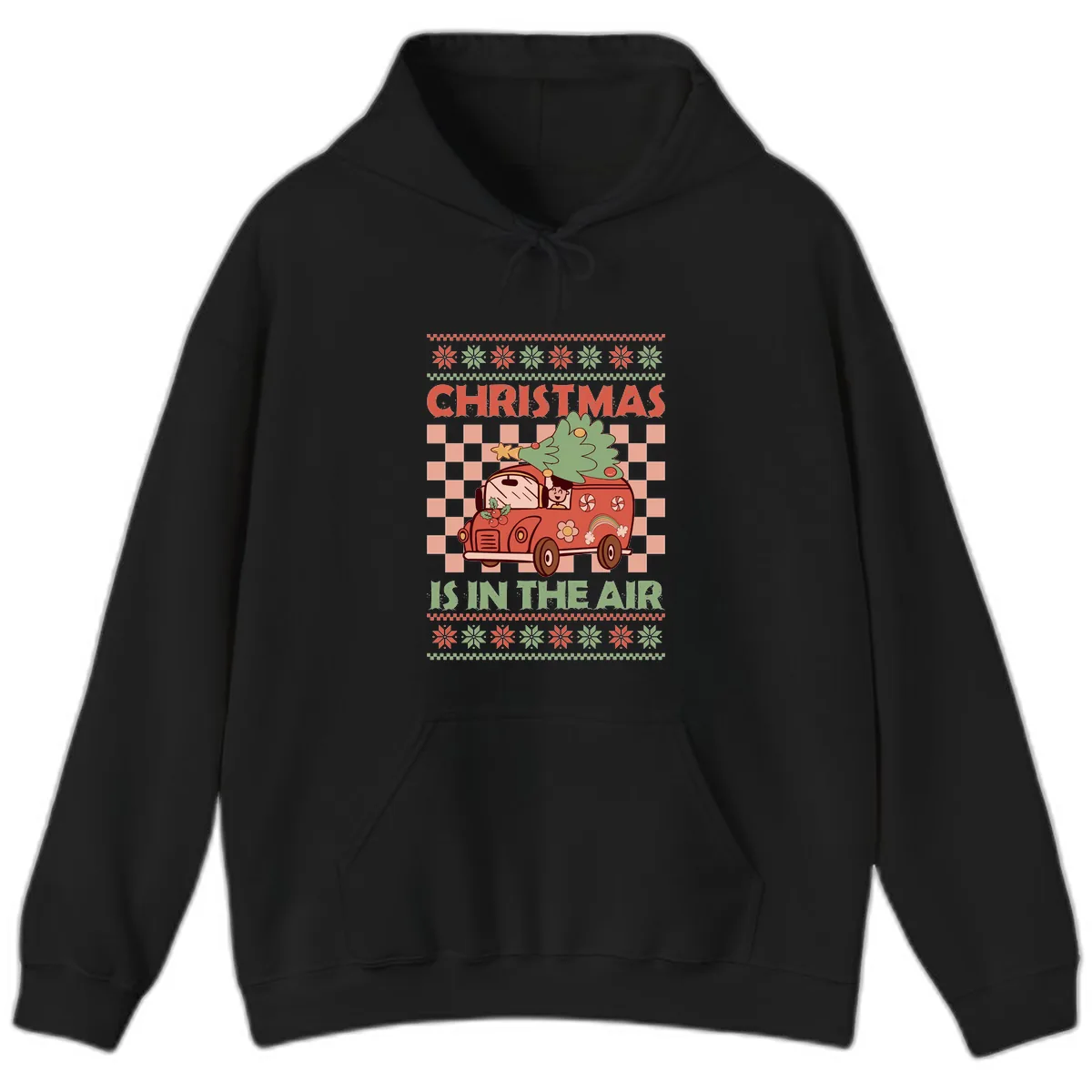 Christmas Is In The Air Van Hoodie in Black