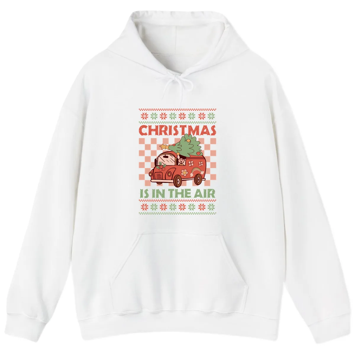 Christmas Is In The Air Van Hoodie in White