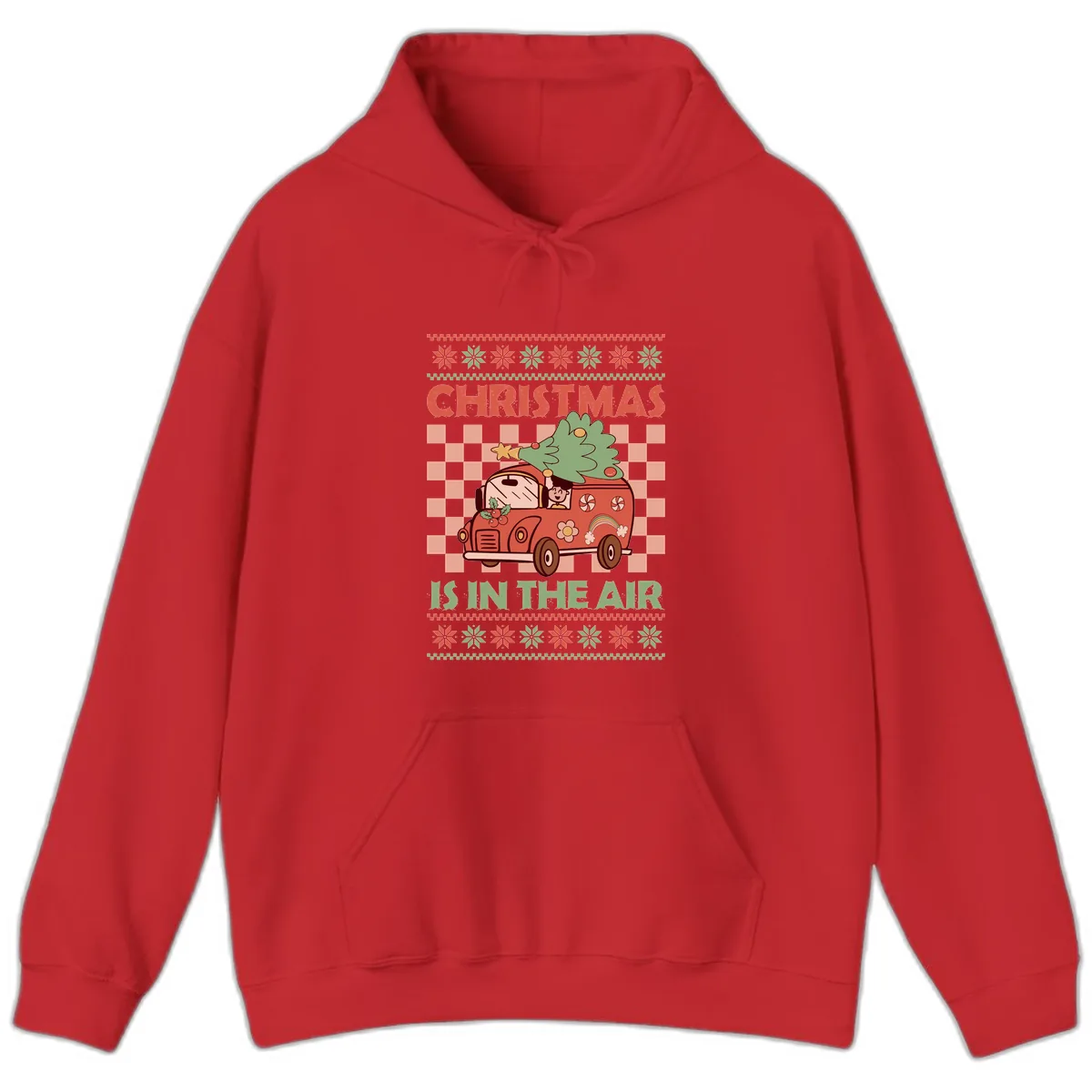 Christmas Is In The Air Van Hoodie in Red