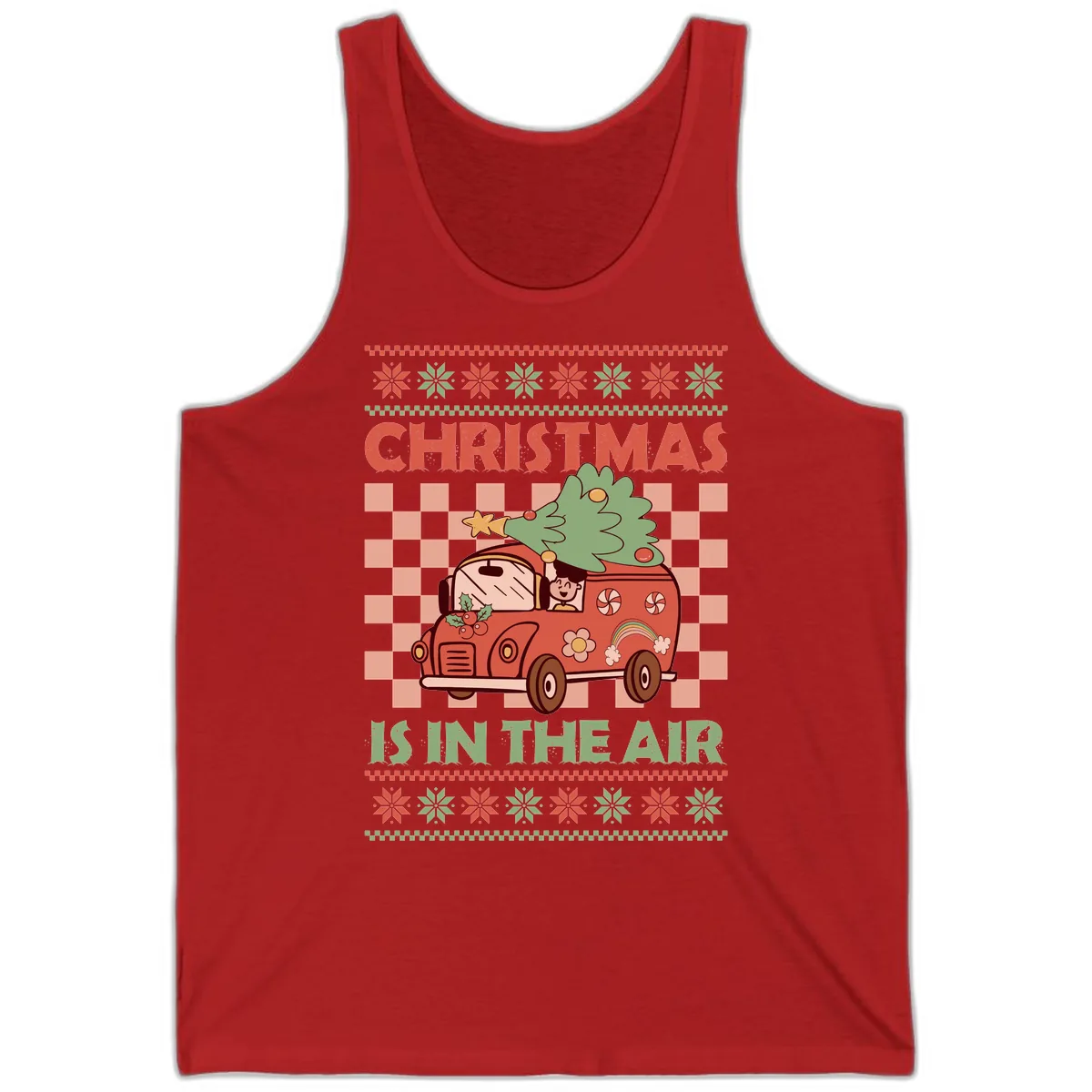 Christmas Is In The Air Van Tank in Red