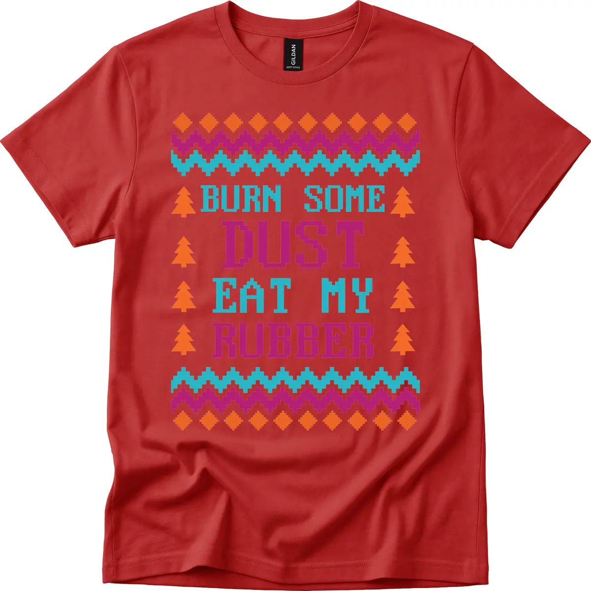 Burn Some Dust Eat My Rubber T-Shirt in Red