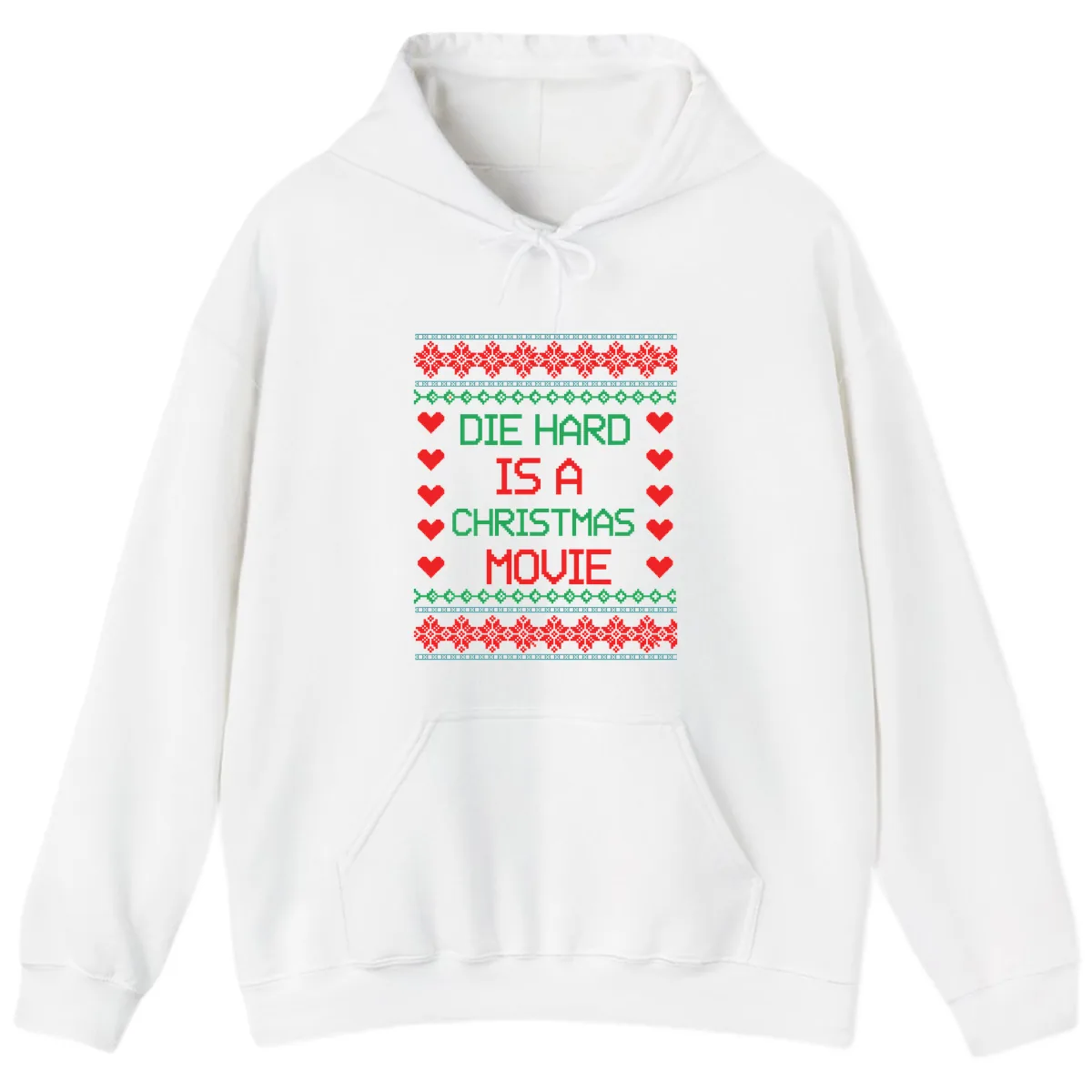 Die Hard Is A Christmas Movie Design Hoodie in White