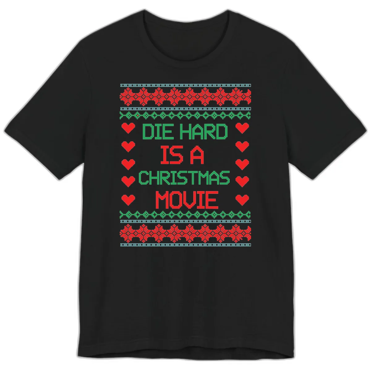 Die Hard Is A Christmas Movie Design Premium T-Shirt in Black