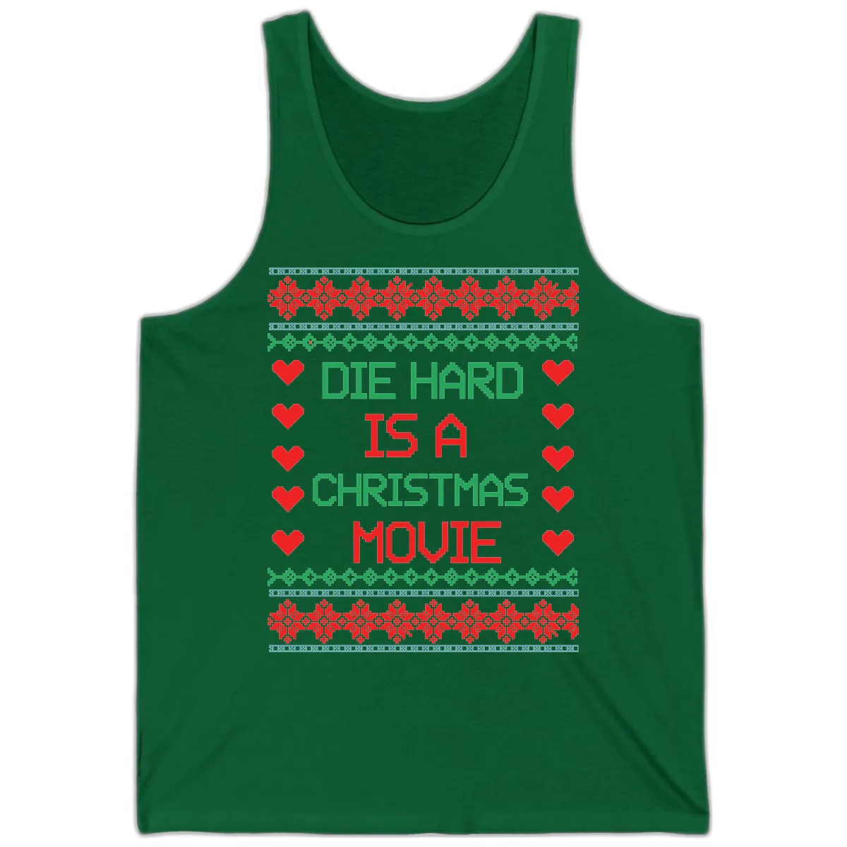 Die Hard Is A Christmas Movie Design Tank in Kelly