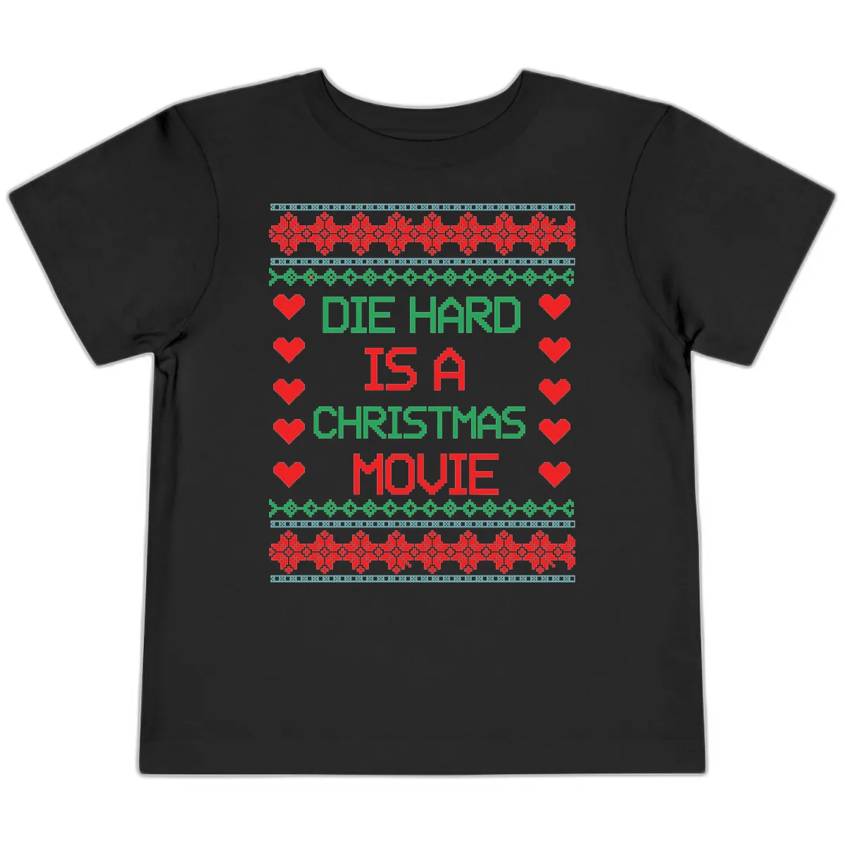 Die Hard Is A Christmas Movie Design Toddler T-Shirt in Black
