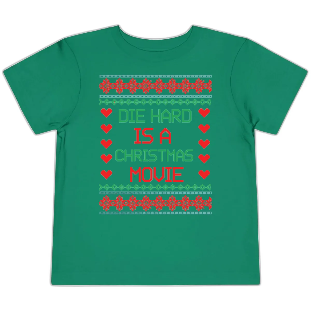 Die Hard Is A Christmas Movie Design Toddler T-Shirt in Kelly
