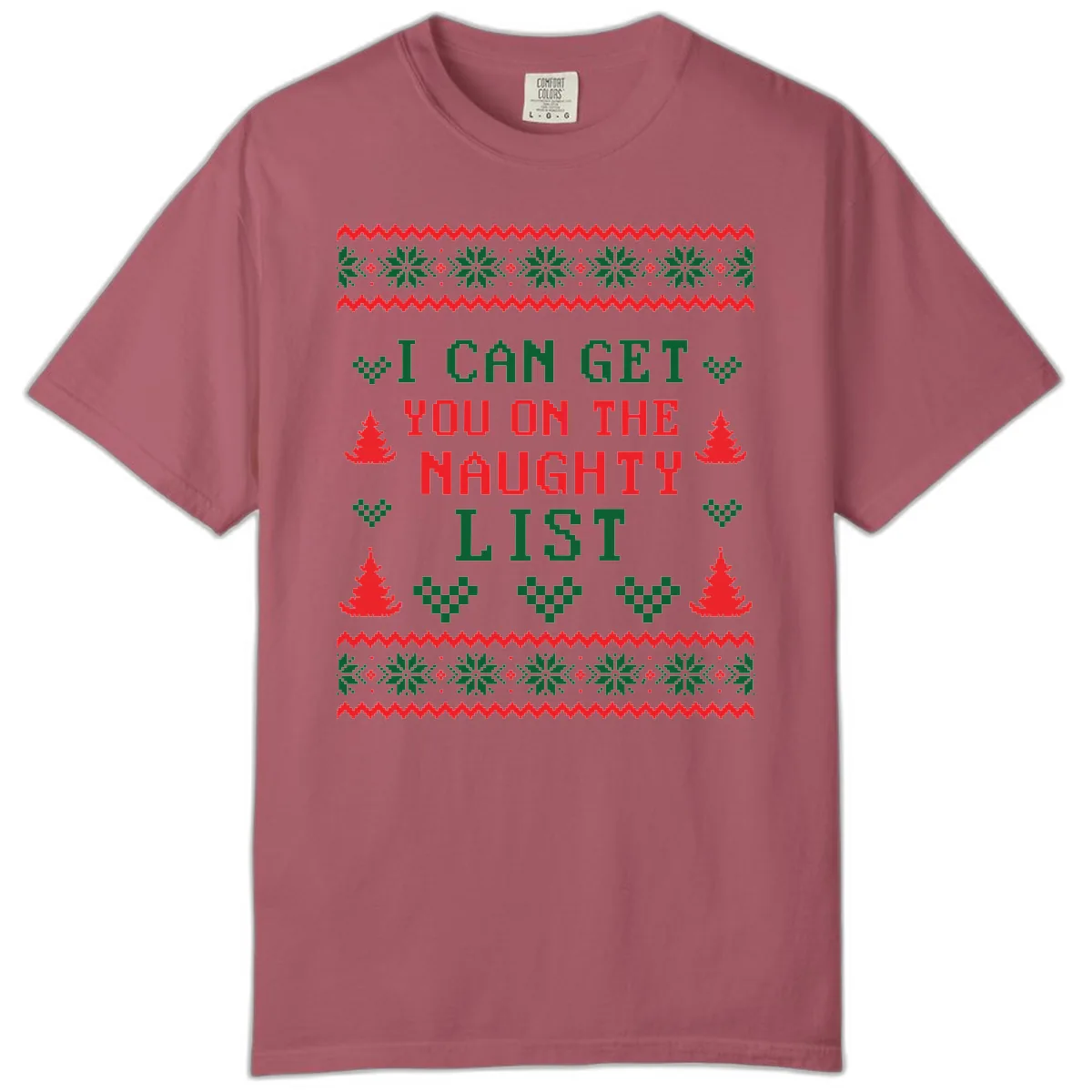 I Can Get You On The Naughty List Comfort Color in Crimson