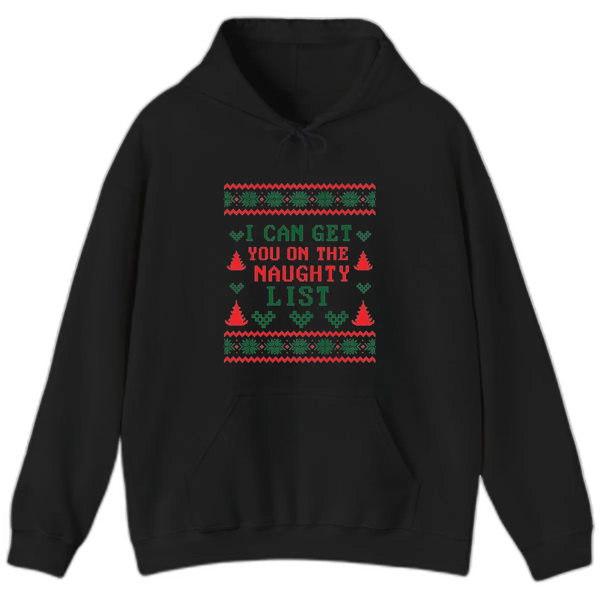 I Can Get You On The Naughty List Hoodie in Black