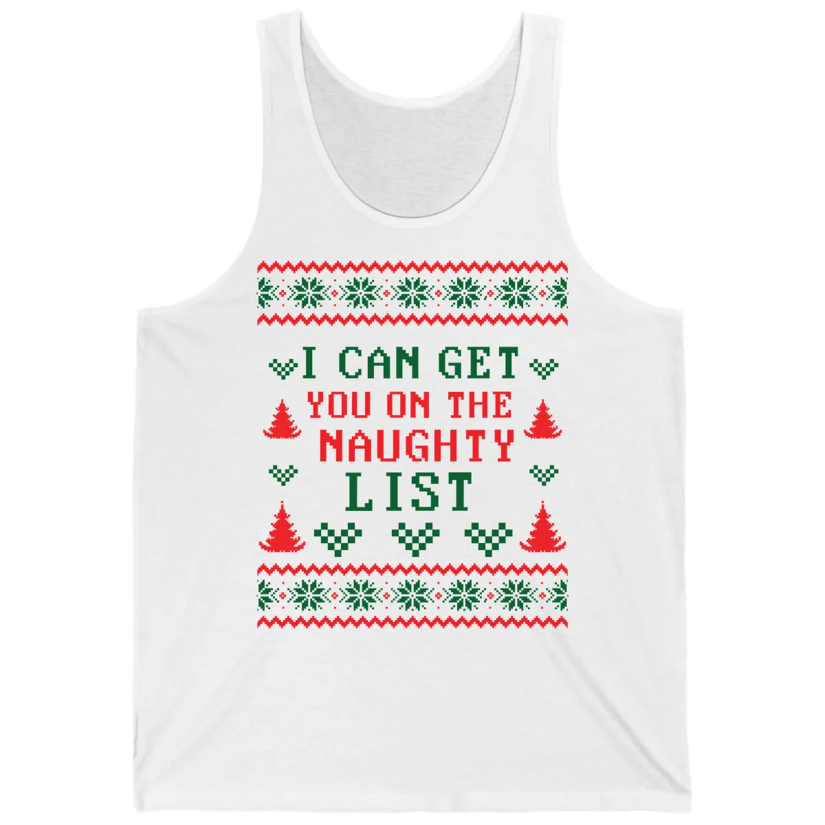 I Can Get You On The Naughty List Tank in White