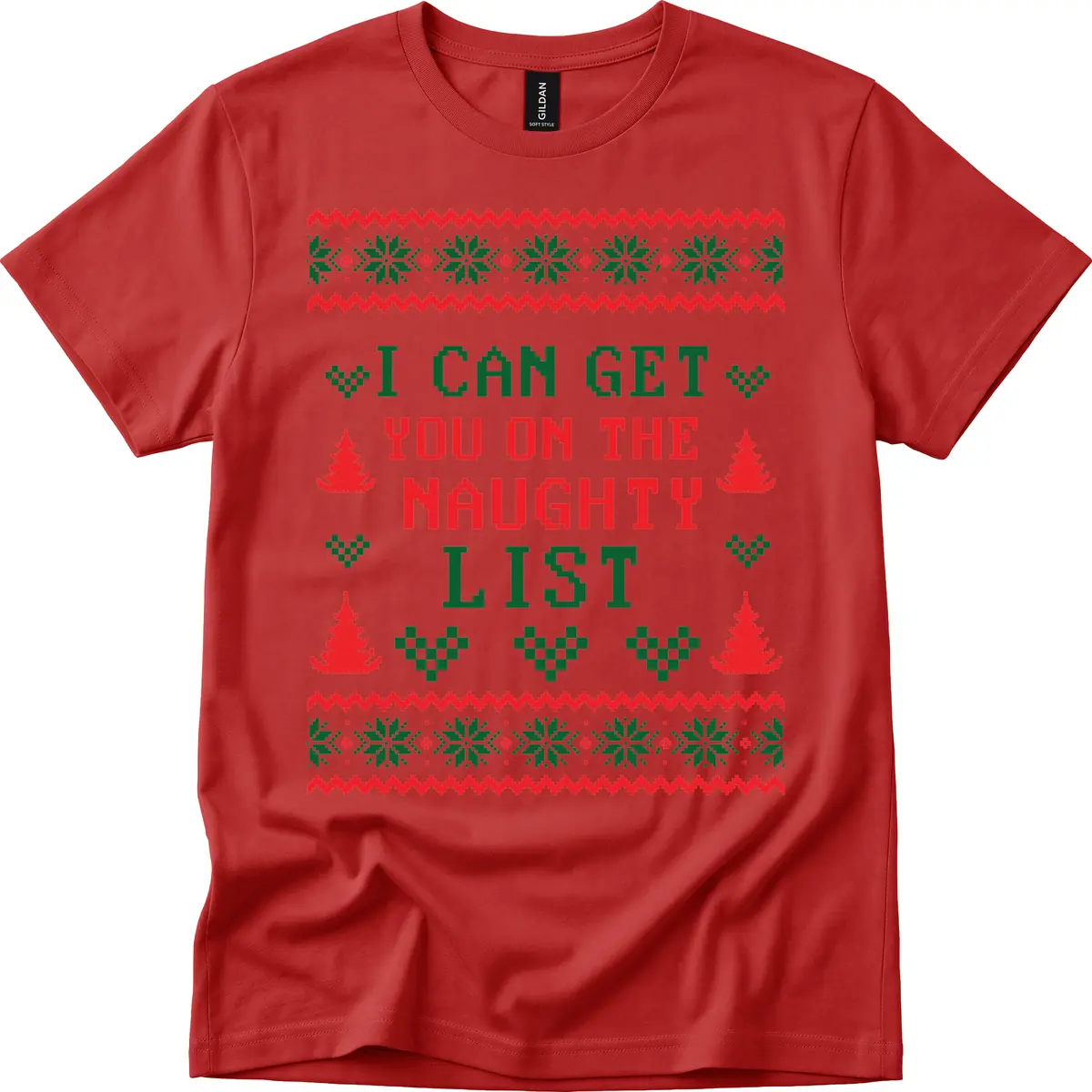 I Can Get You On The Naughty List T-Shirt in Red