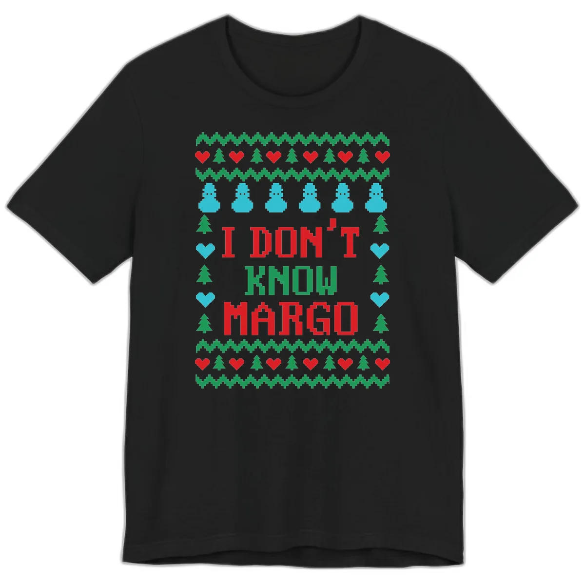 I Don't Know Margo Ugly Christmas Sweater Premium T-Shirt in Black
