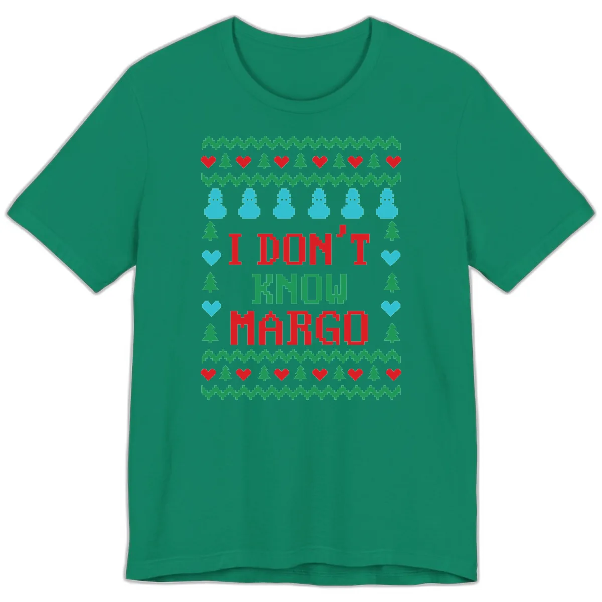 I Don't Know Margo Ugly Christmas Sweater Premium T-Shirt in Kelly