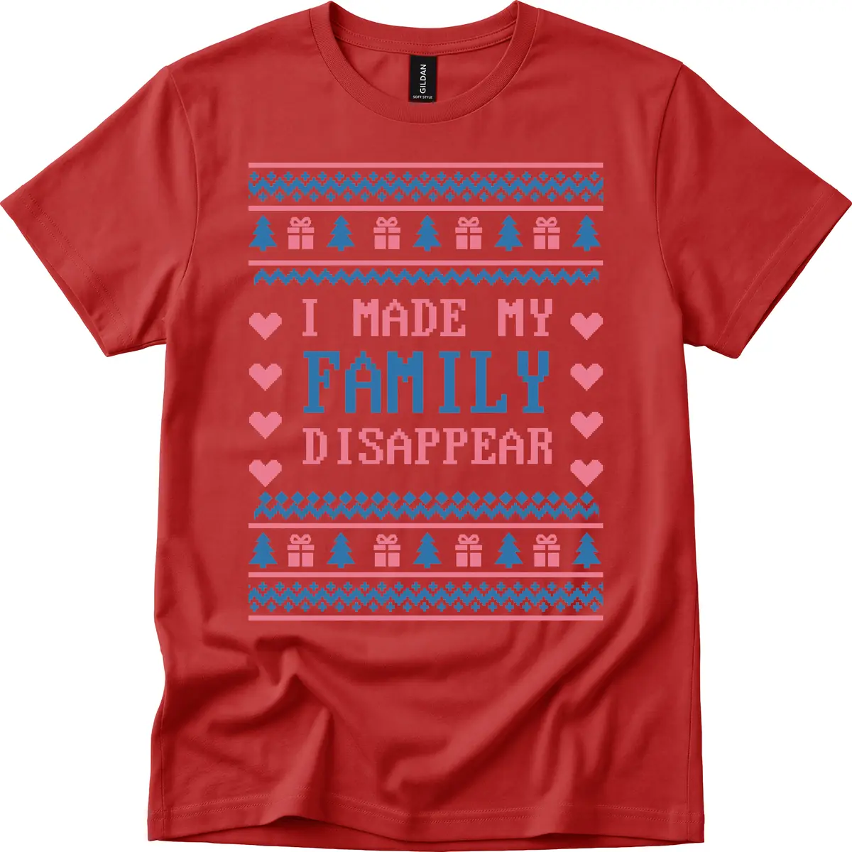 I Made My Family Disappear T-Shirt in Red