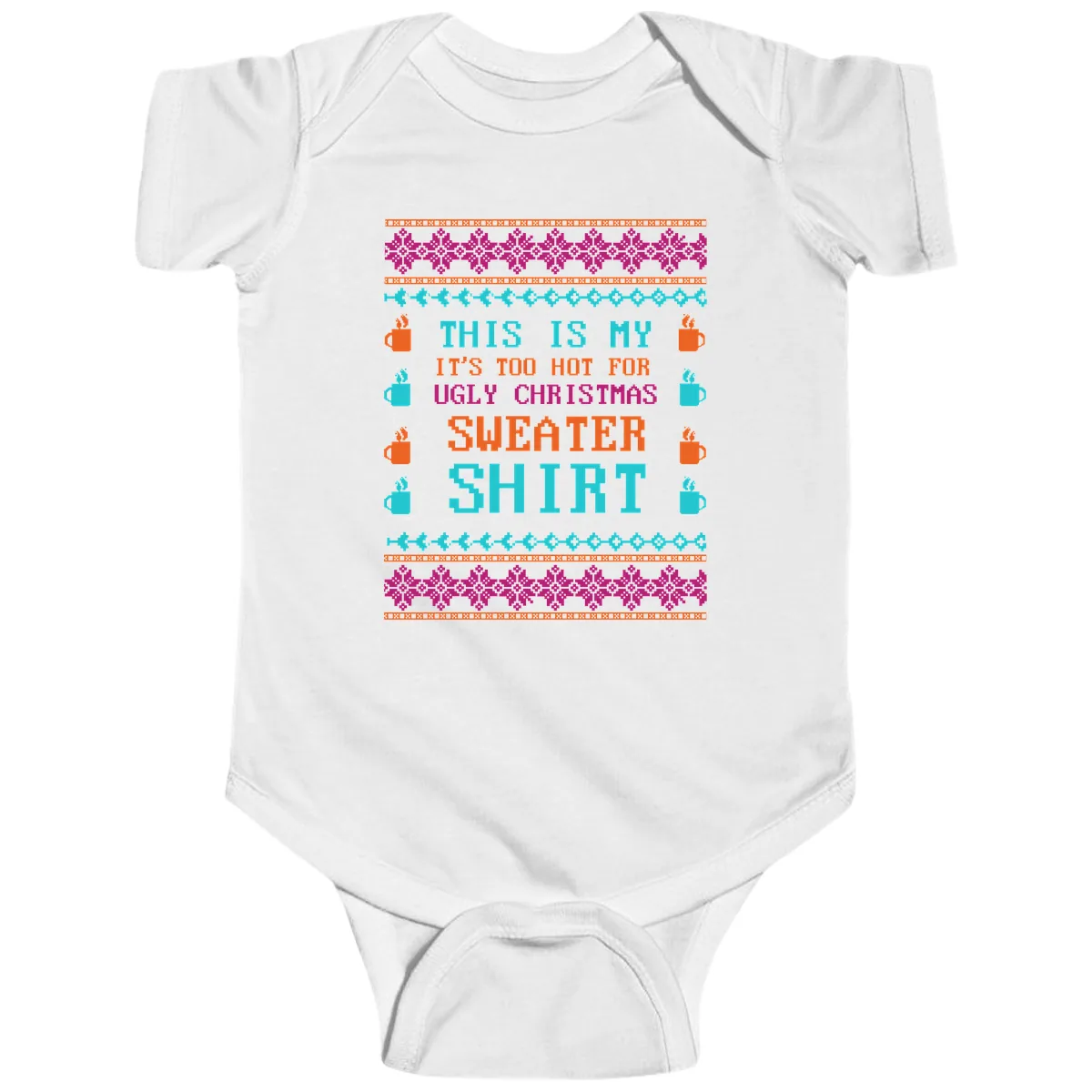 This Is My Sweater Shirt Baby Onesie in White
