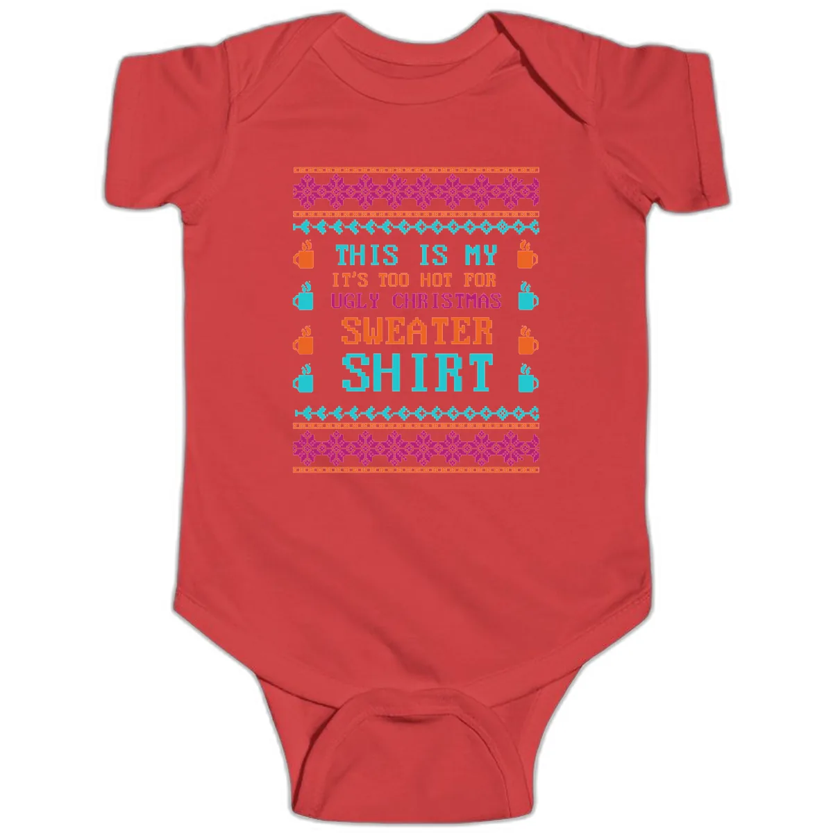 This Is My Sweater Shirt Baby Onesie in Red