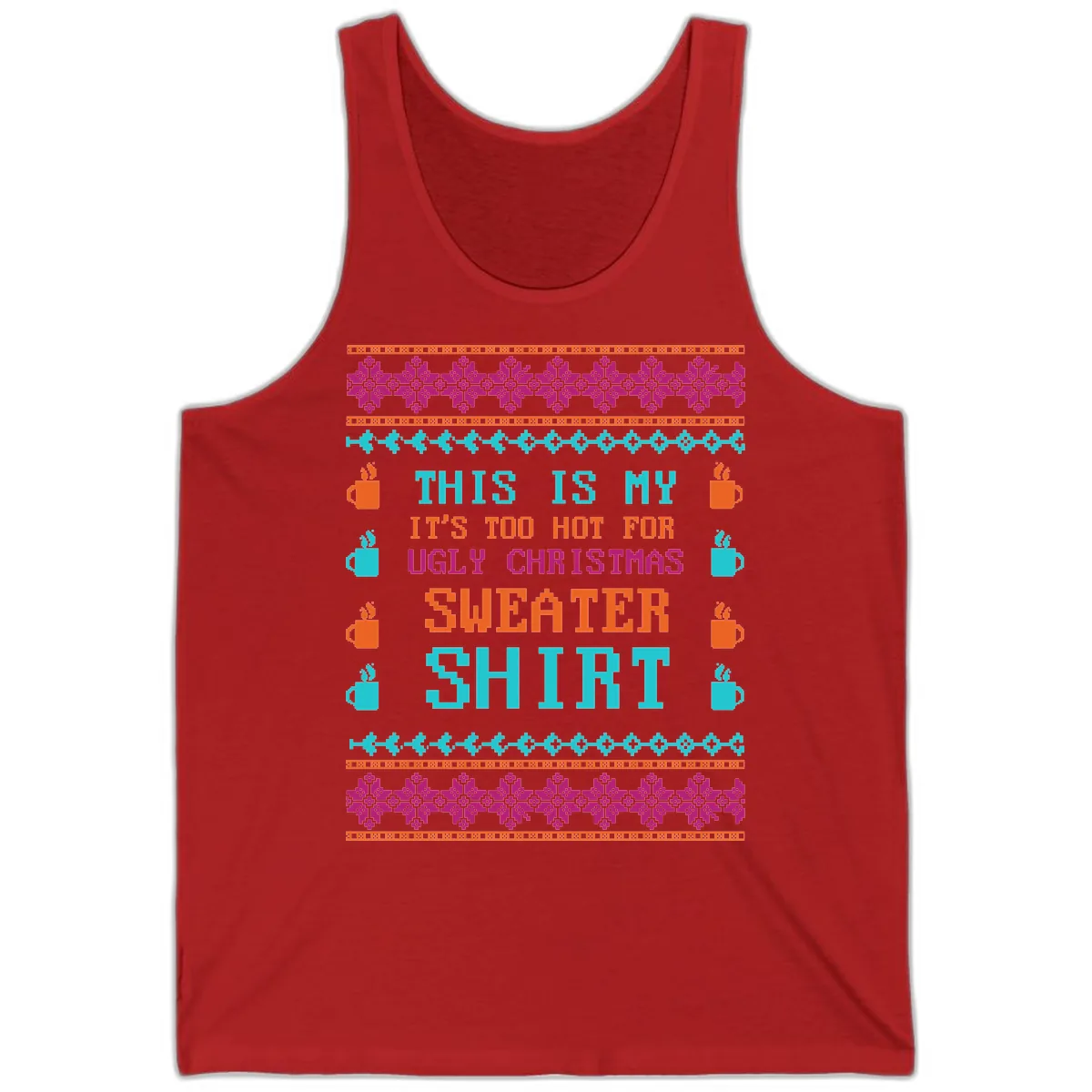 This Is My Sweater Shirt Tank in Red