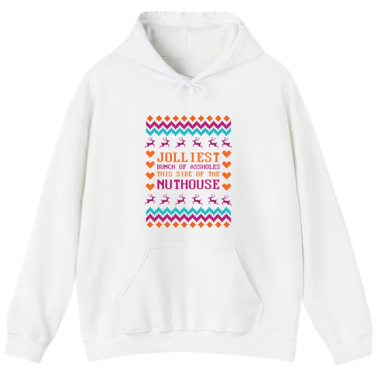 Jolliiest Bunch Of Assholes Hoodie in White