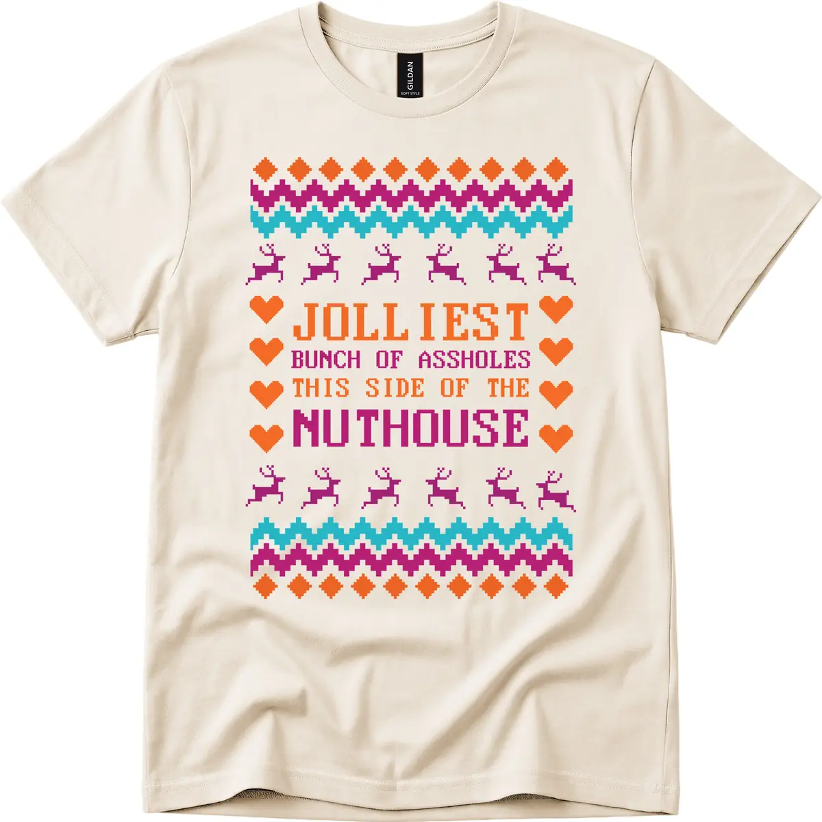 Jolliiest Bunch Of Assholes T-Shirt in Natural