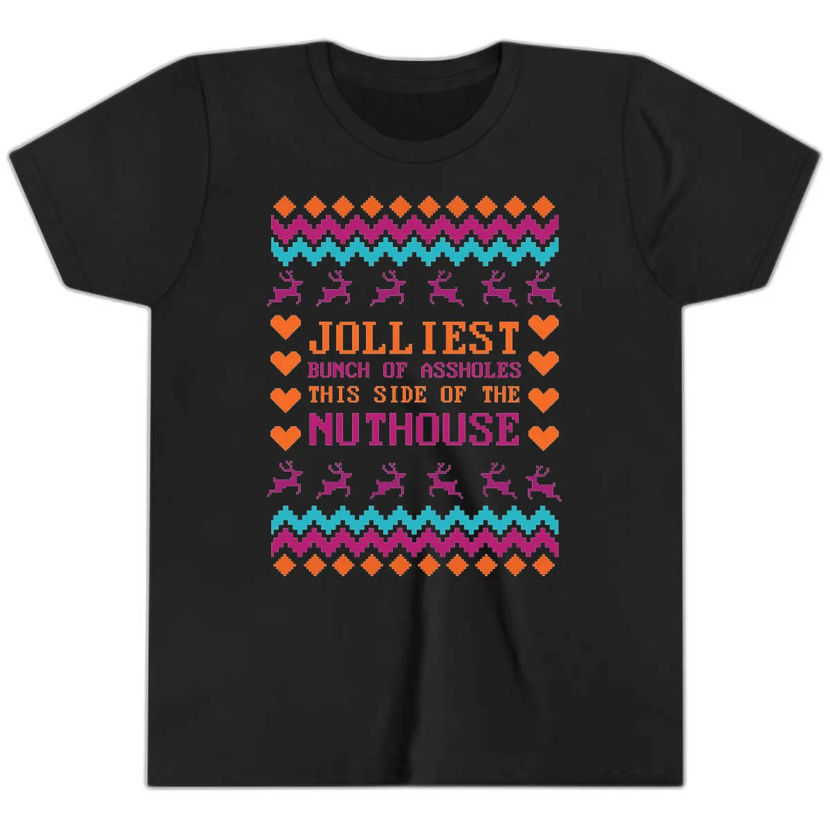 Jolliiest Bunch Of Assholes Youth T-Shirt in Black