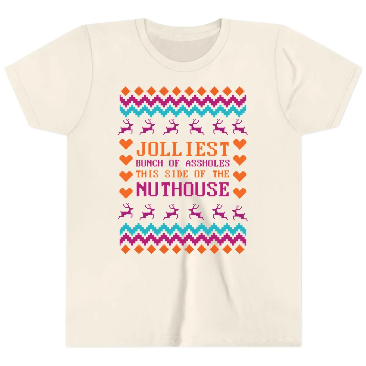 Jolliiest Bunch Of Assholes Youth T-Shirt in Natural