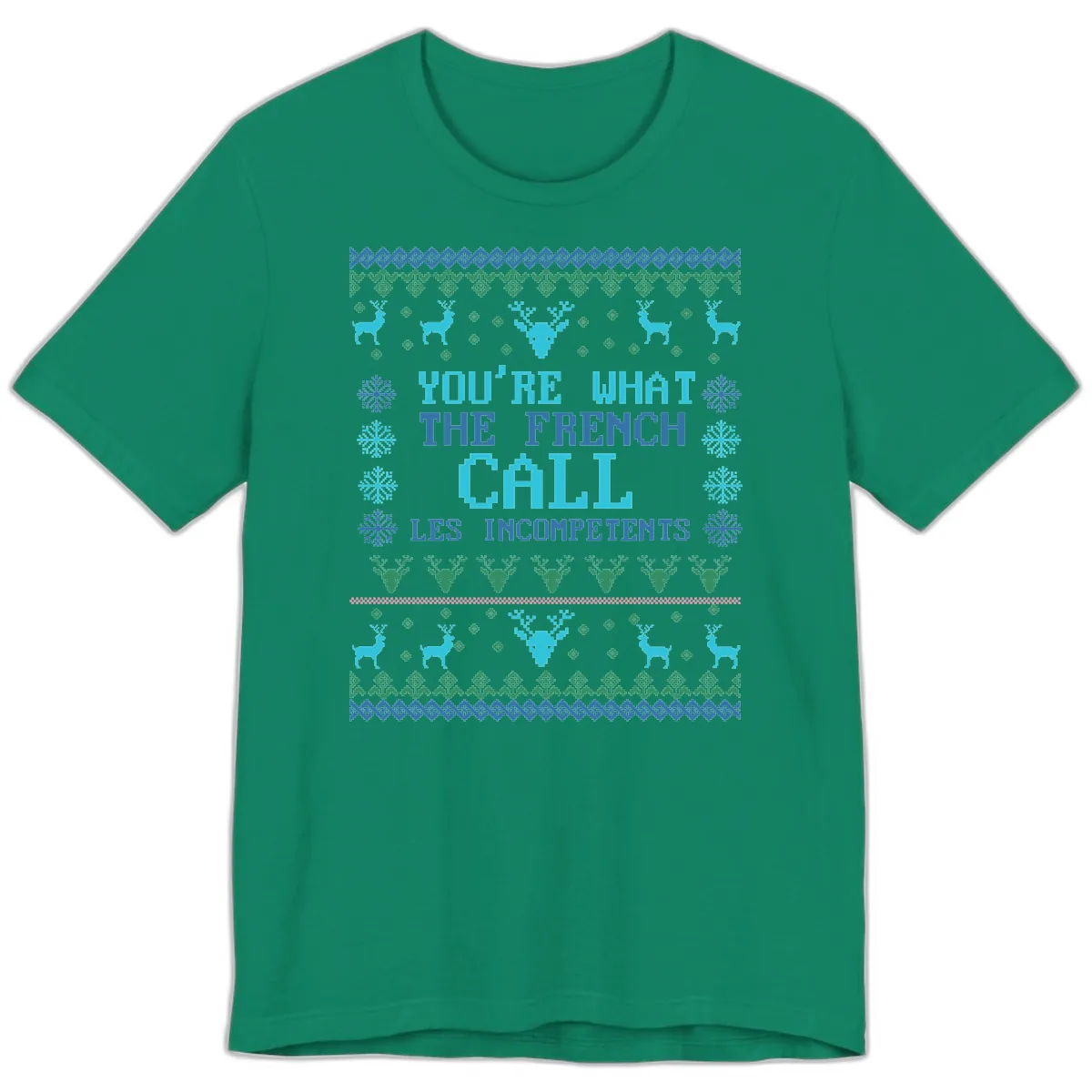 French Call Les Incompetents Ugly Sweater Premium T-Shirt in Kelly