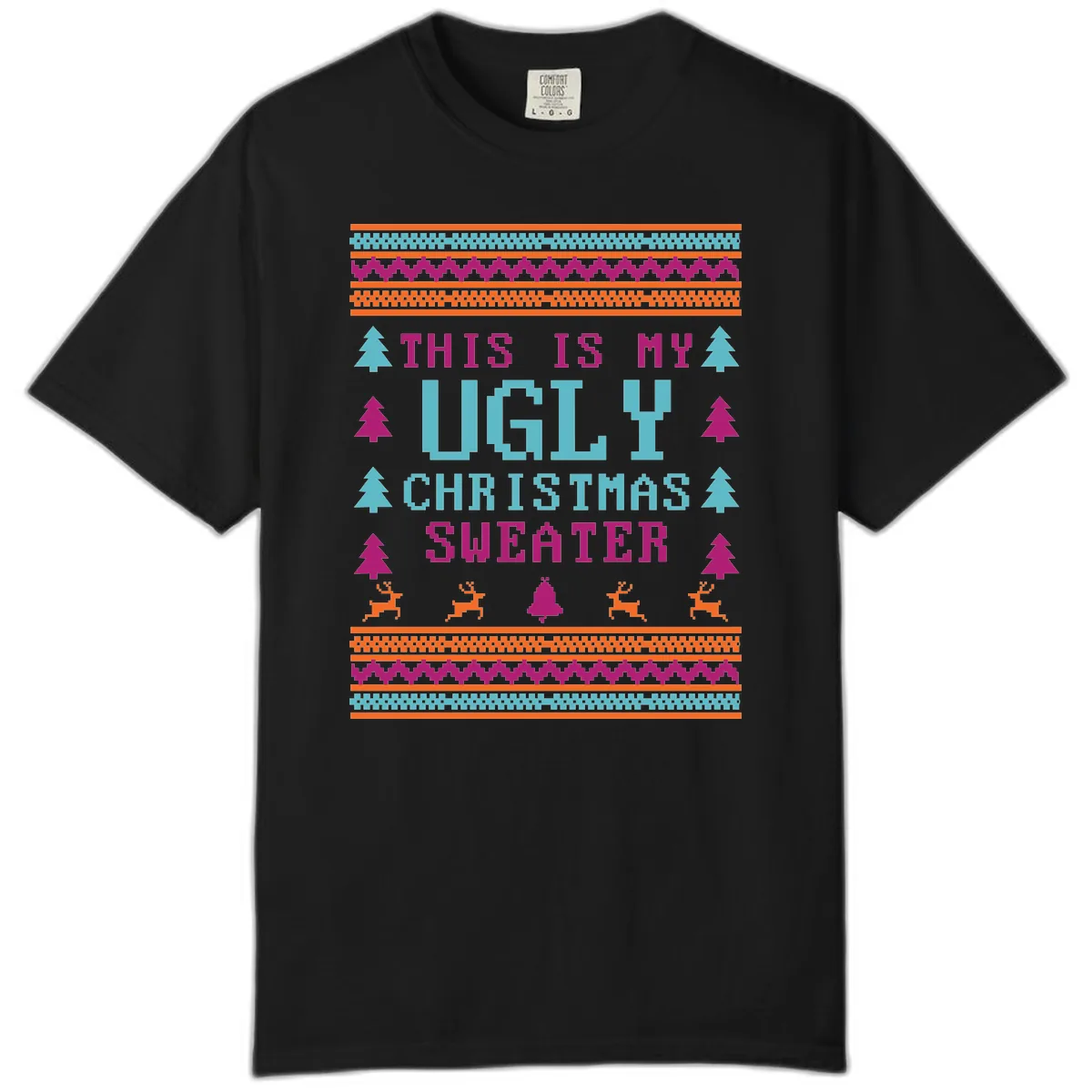 This Is My Ugly Christmas Sweater Comfort Color in Black