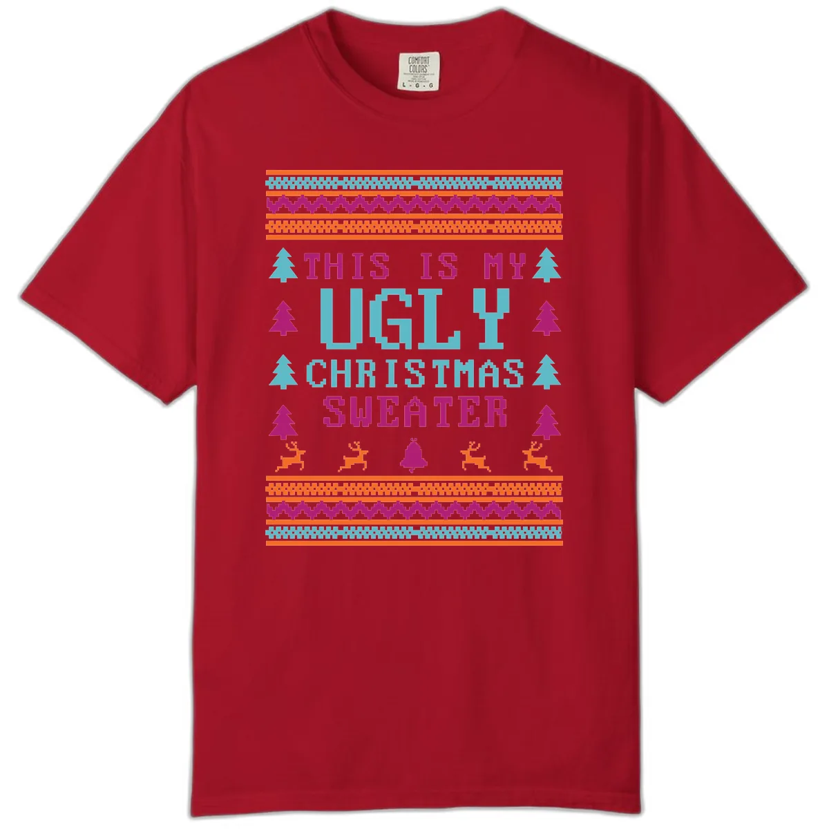 This Is My Ugly Christmas Sweater Comfort Color in Red