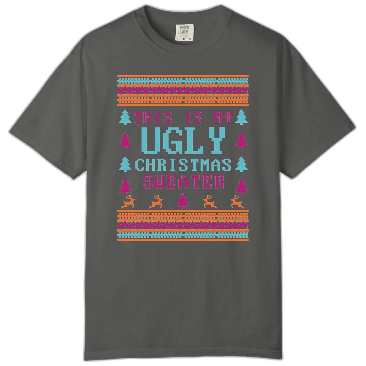 This Is My Ugly Christmas Sweater Comfort Color in Pepper