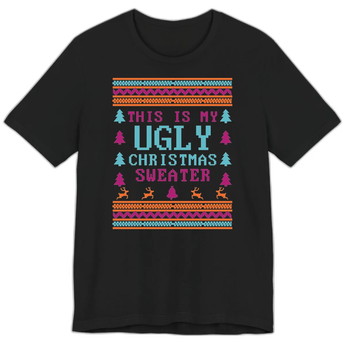 This Is My Ugly Christmas Sweater Premium T-Shirt in Black