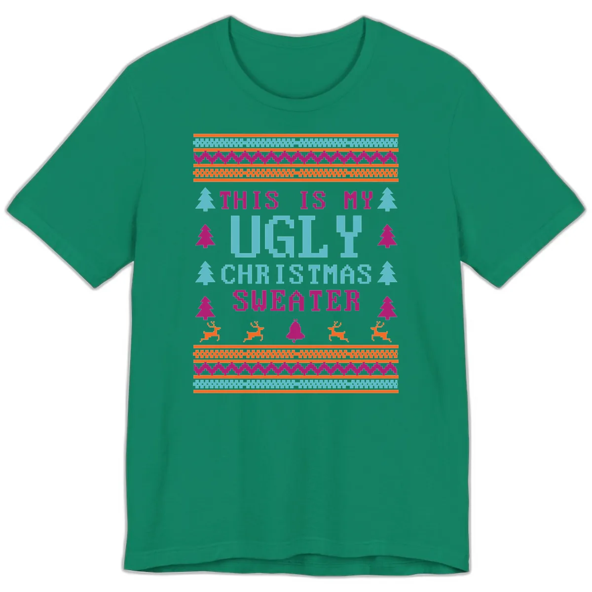 This Is My Ugly Christmas Sweater Premium T-Shirt in Kelly