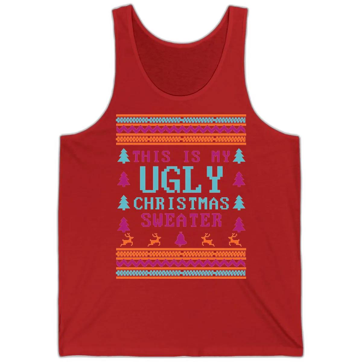 This Is My Ugly Christmas Sweater Tank in Red