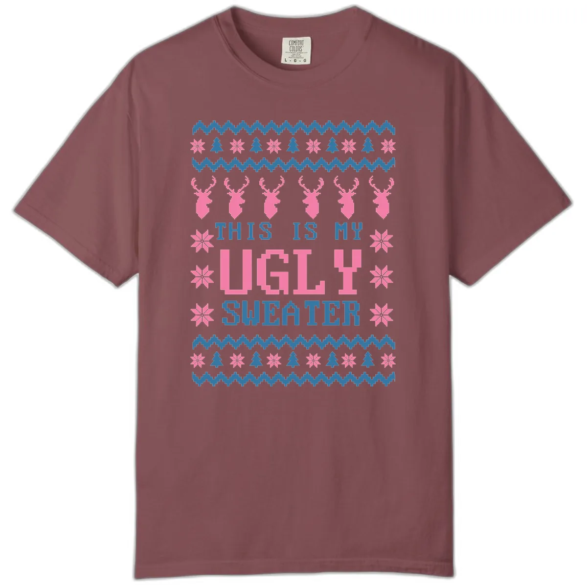 My Ugly Christmas Sweater Party Design Comfort Color in Brick