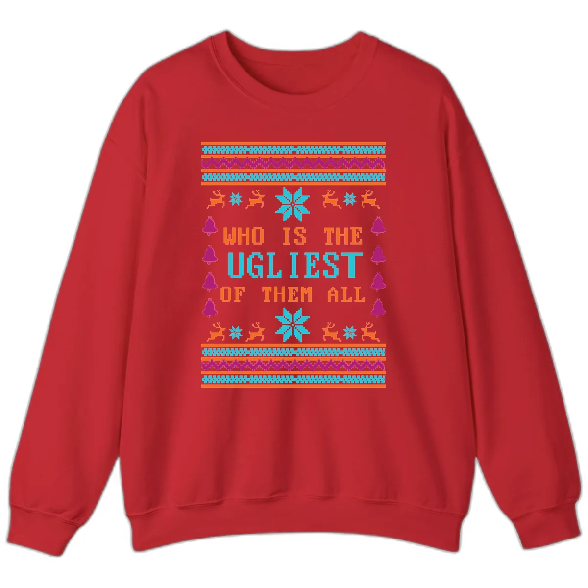 Who Is The Ugliest Of Them All Sweatshirt in Red