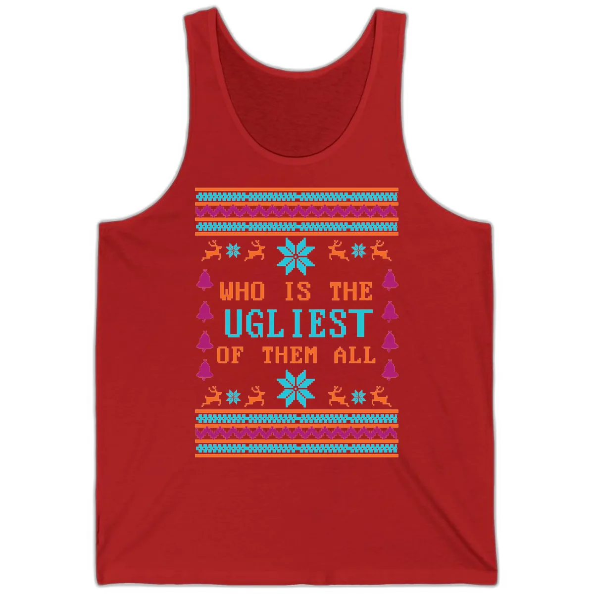 Who Is The Ugliest Of Them All Tank in Red