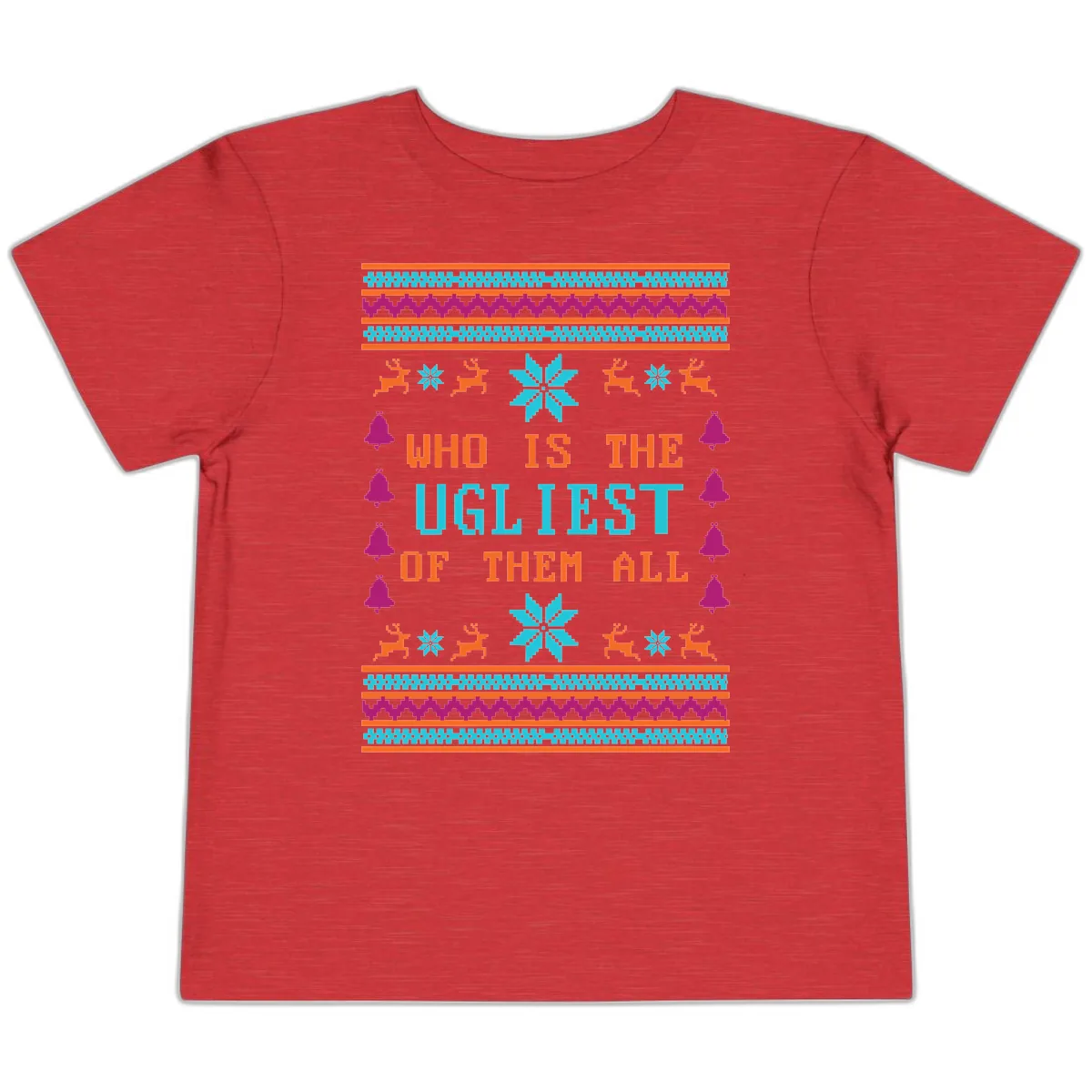Who Is The Ugliest Of Them All Toddler T-Shirt in Heather Red