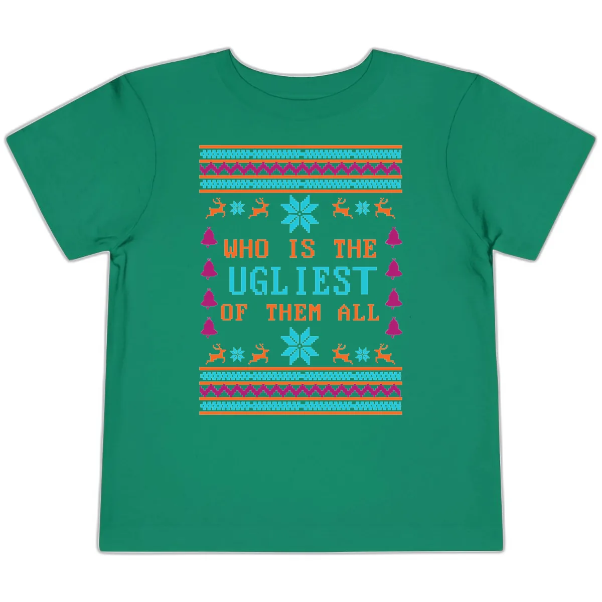Who Is The Ugliest Of Them All Toddler T-Shirt in Kelly